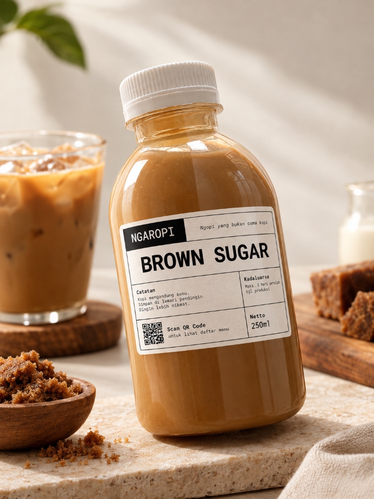 Kopi Susu Brown Sugar Gula Aren Ngaropi 250ml